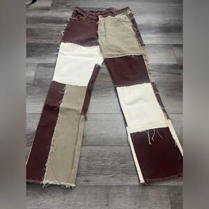 Jaded London low rise patched trousers